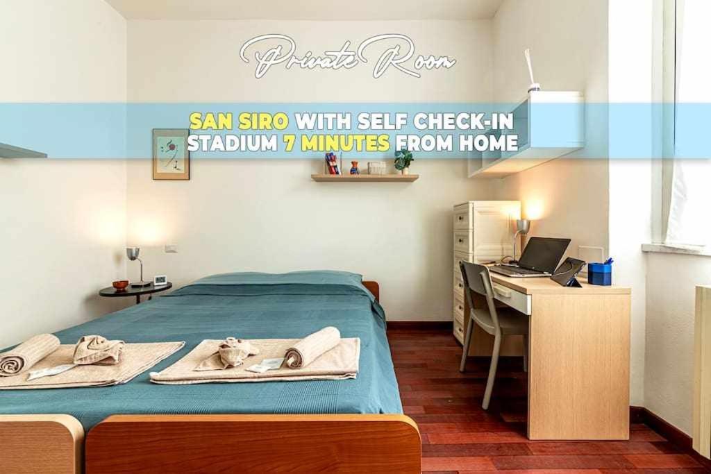 San Siro A 7 Minuti Stanza Top Con Zone Comuni Milão Exterior foto